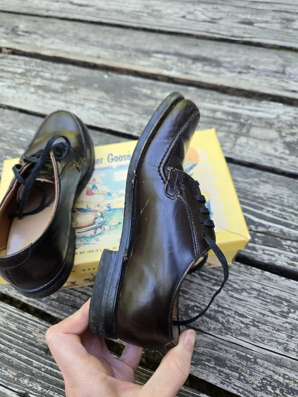 Vintage 1954 Mother Goose Shoes with Original Box